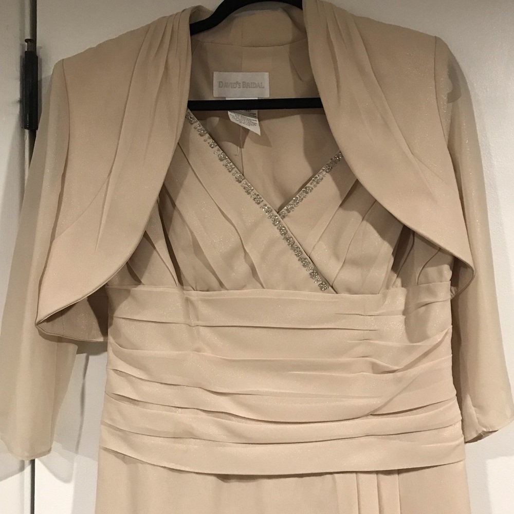 Davids Bridal cocktail Dress with jacket sz10